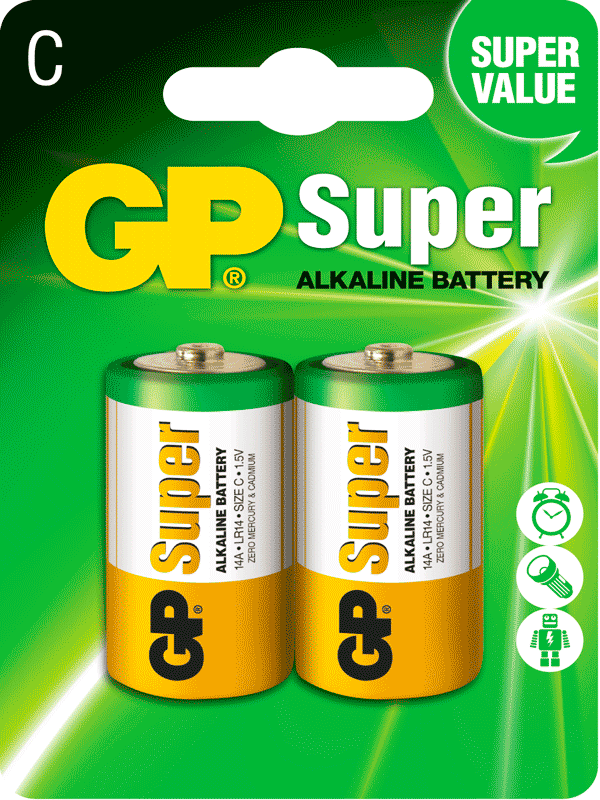 Pilas Gp Batteries Alcalina Tipo C