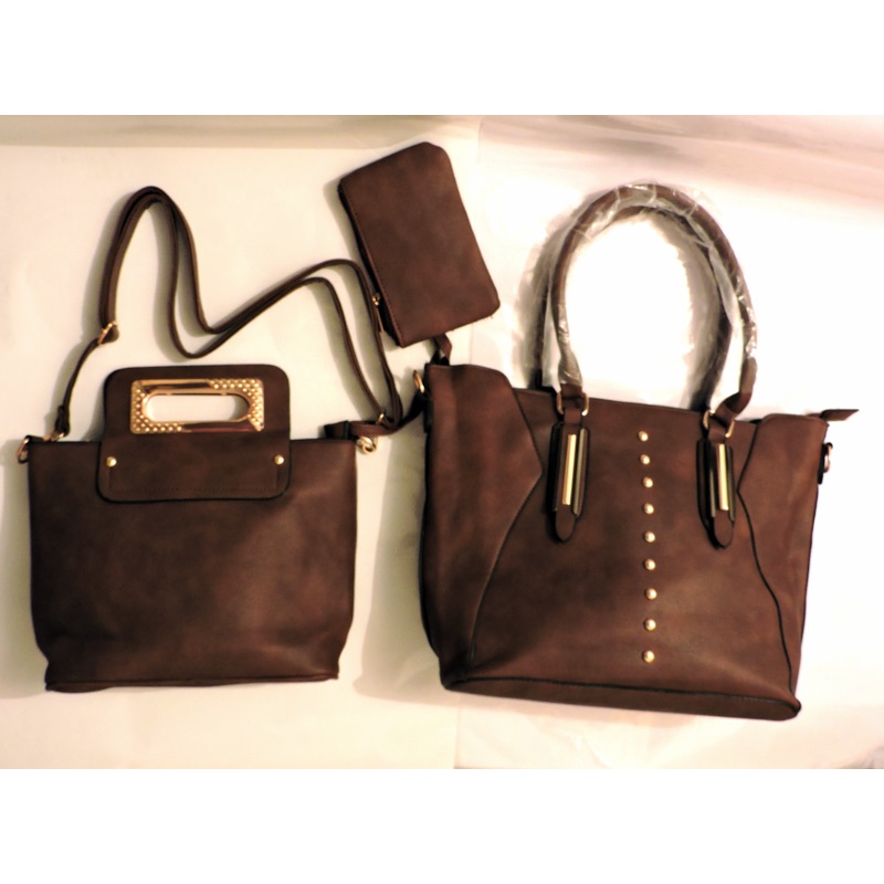 Set de 3 Bolsas Tote Brown-Sofistik2