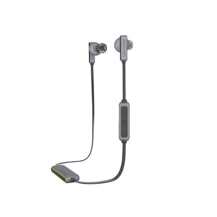 Audifonos Braven Flye Sport Reflect In Ear bluetooth Audifonos plata verde con 900mAh Power Bank