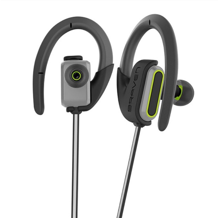 Audifonos Braven Flye Sport Reflect In Ear bluetooth Audifonos plata verde con 900mAh Power Bank