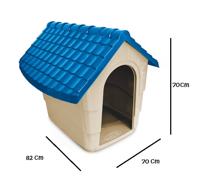 New House No. 4 Casa Para Perro Azul