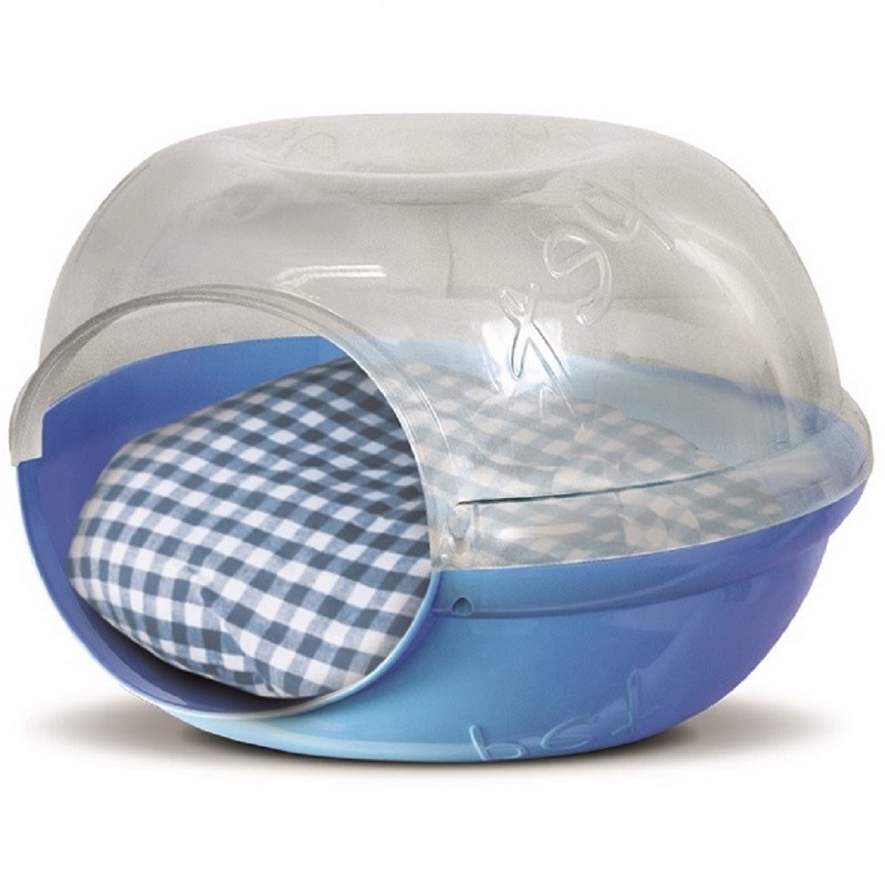 Casa Pet Cave Snow Para Perros Y Gatos Azul