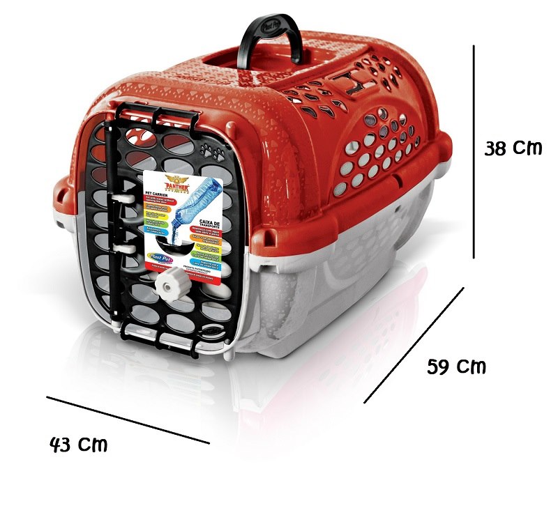 Transportadora Para Mascotas Panther Air No.4 Rojo