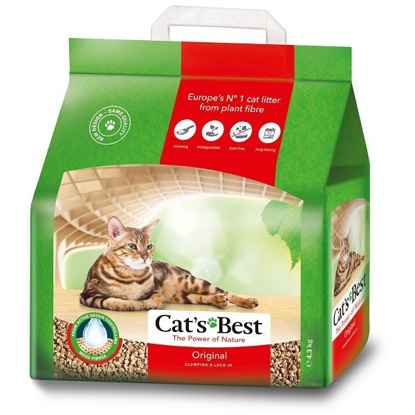 Arena para Gato Cats Best Biodegradable 4,3 Kg Lecho Natural