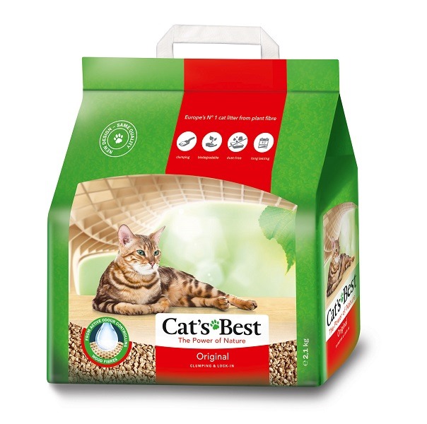 Arena Para Gato Cats Best Biodegradable 2,1Kg Lecho Natural