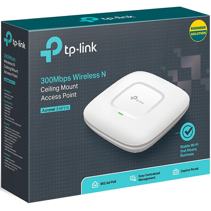 Access Point Tp-Link EAP115 Auranet 2.4 GHz 300 Mbps Montaje En Techo