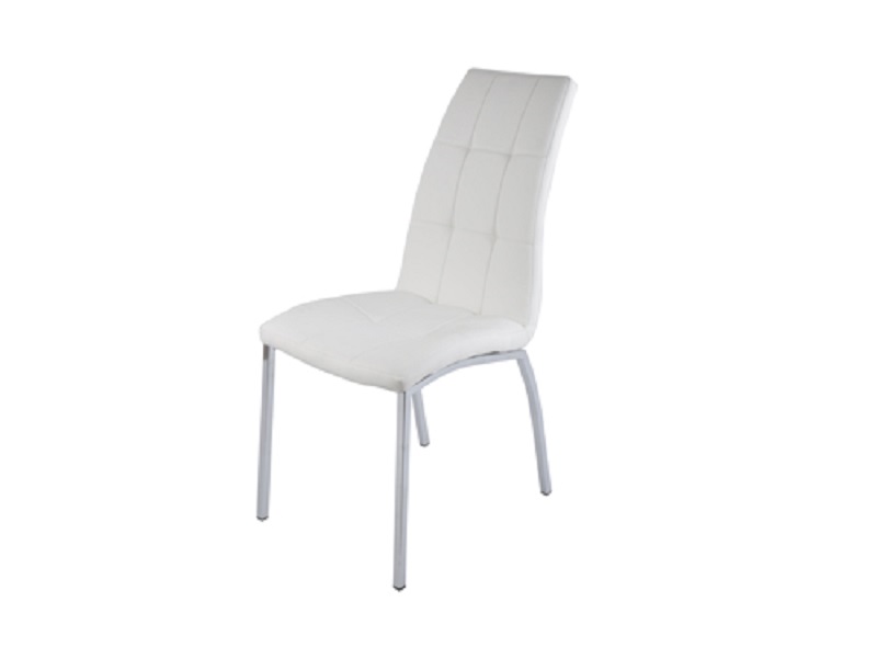 Silla piel Deco blanca - Kessa.