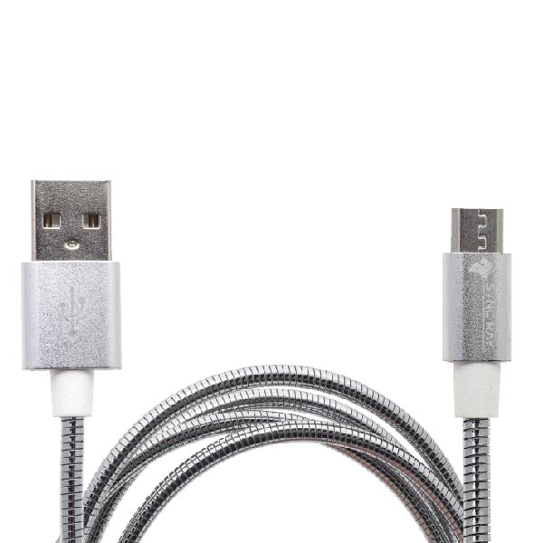 Cable Cargador y Datos para Micro USB Plata Sync Ray