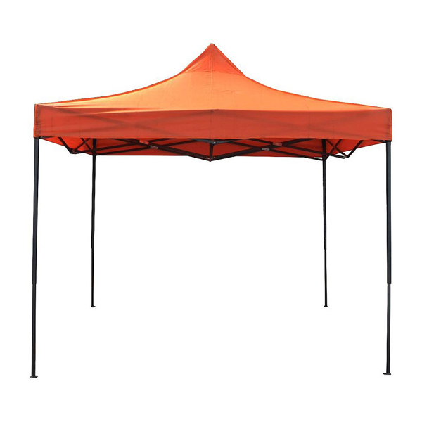 Carpa 3X3 Toldo Plegable Impermeable Lona Naranja Reforzada Jardin Exterior