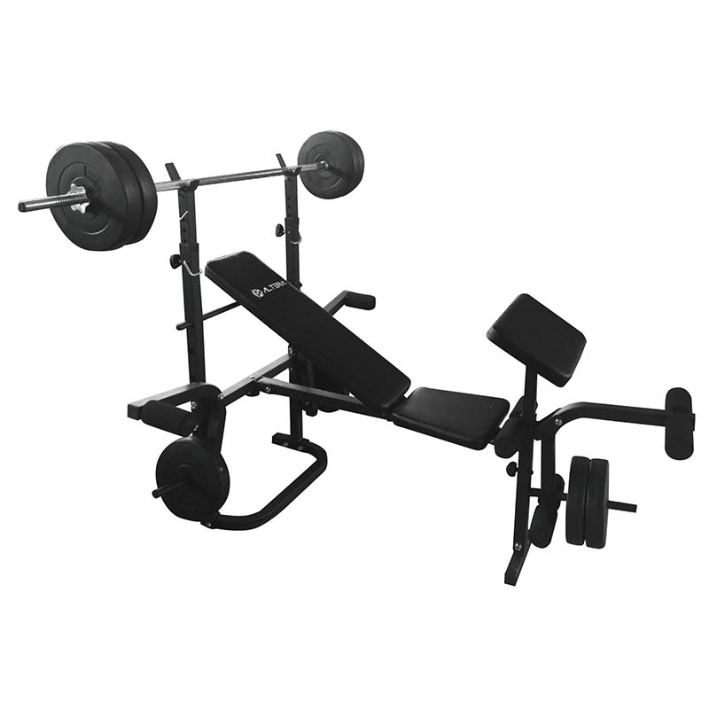 Banco Multiposiciones Para Pesas Kit Con Discos Altera BM-002