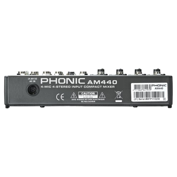 Mezcladora pasiva analoga 4 canales AM440 Phonic