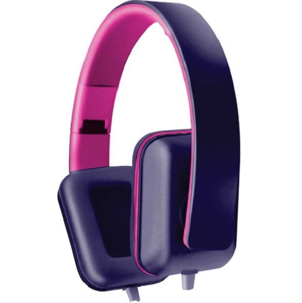 COBY-AUD?FONOS DE DIADEMA CON MICROFONO MORADOS