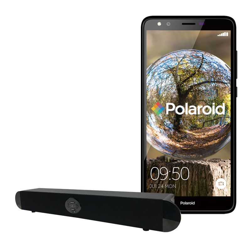 Celular POLAROID LTE PSPCM20A0 COSMO M2 Color NEGRO Telcel m?s barra de sonido de regalo