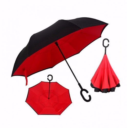 Paraguas Invertido Diseño Innovador Doble Tela Azul Marino