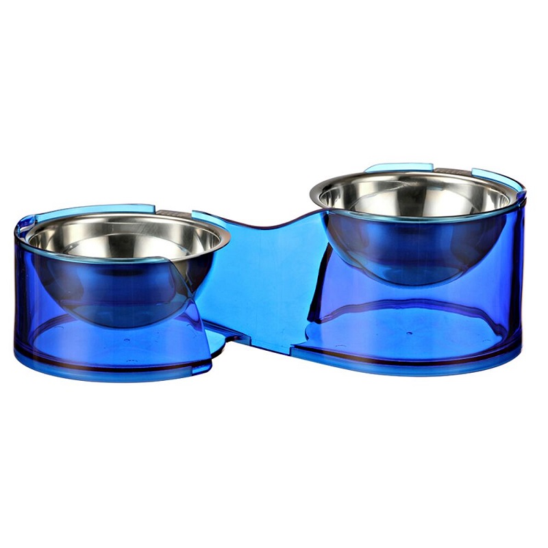 Fellip - Plato Duo Para Perro O Mascota Hi Lo Duo Azul 335Ml