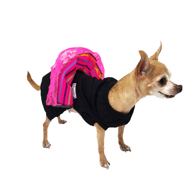 Vestido Glamour mexicano para mascotas marca El Rebozo de Dolce