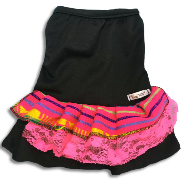 Vestido Glamour mexicano para mascotas marca El Rebozo de Dolce