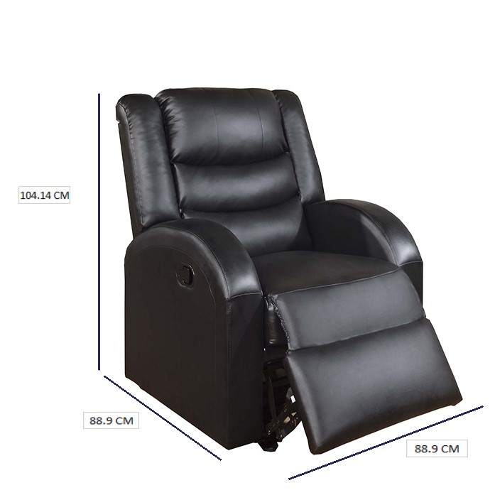 Sillon Reclinable, color Negro F6653 Poundex