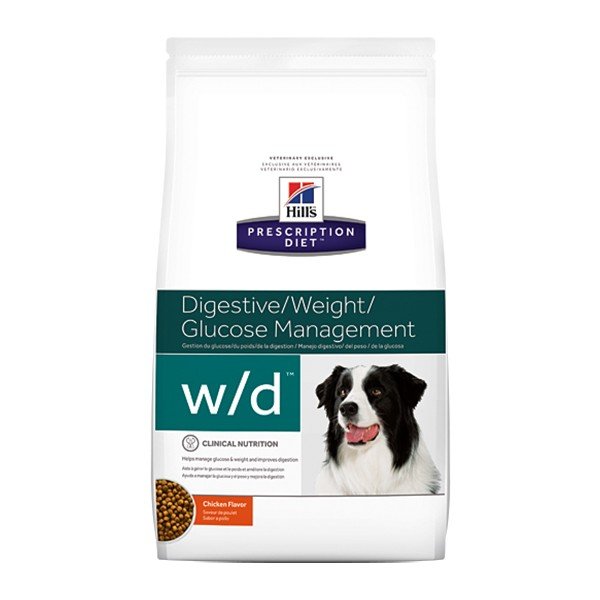 Hills W/D Bajo en Grasa, Diabético Gastrointestinal para Perro 8 kg