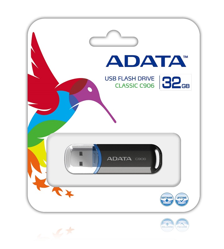 Memoria Flash USB Adata C906 32 GB Negra AC906-32G-RBK