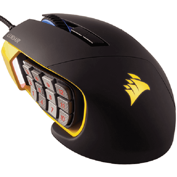 Mouse Corsair Alambrico Optico USB Scimitar PRO RGB MOBA/MMO Gaming CH-9304011-NA