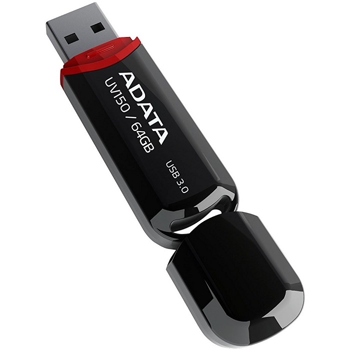 Memoria Flash USB 3.0 Adata UV150 64 GB Negra AUV150-64G-RBK