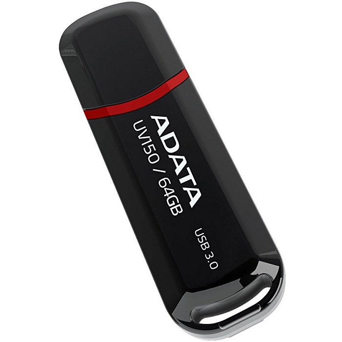 Memoria Flash USB 3.0 Adata UV150 64 GB Negra AUV150-64G-RBK