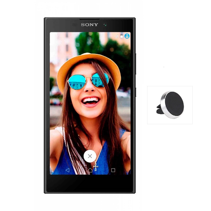 Celular SONY LTE H3321 XPERIA L2 Color NEGRO Telcel, más soporte magnético redondo