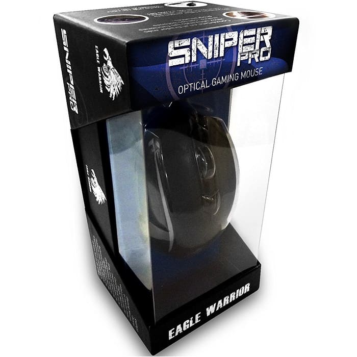 Mouse Eagle Warrior Alambrico Optico USB Sniper Pro G45 Iluminado 4000 DPI