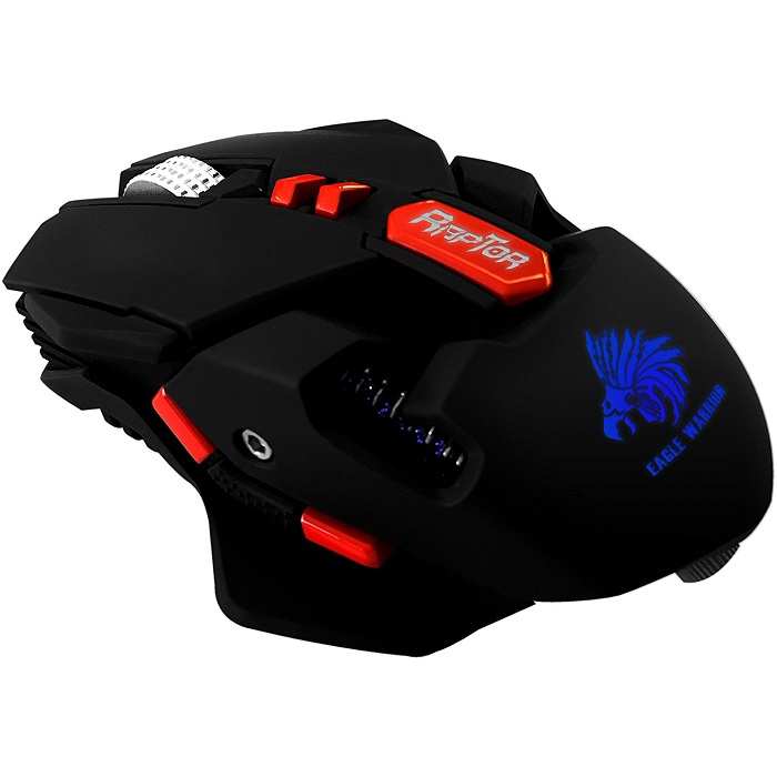 Mouse Eagle Warrior Alambrico Optico USB Raptor Gaming Iluminado 3600 DPI