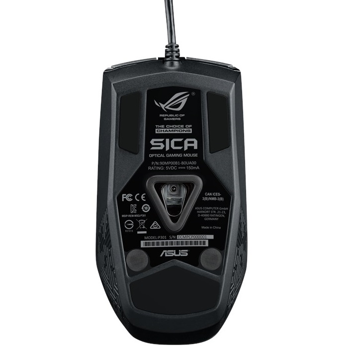 Mouse Asus Alambrico Optico USB ROG Sica Steel Grey Gaming