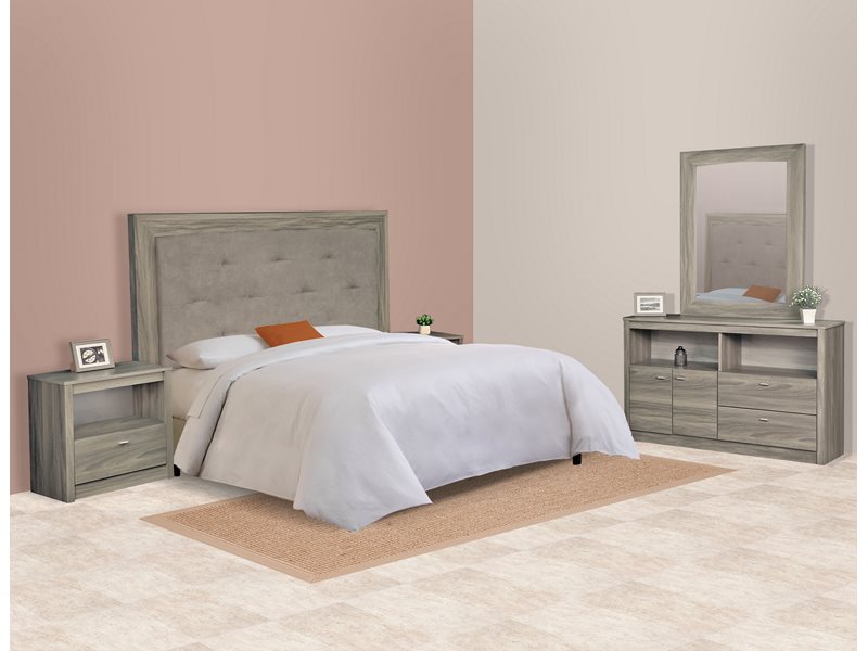 Recamara Garone King Size Gris - Kessa