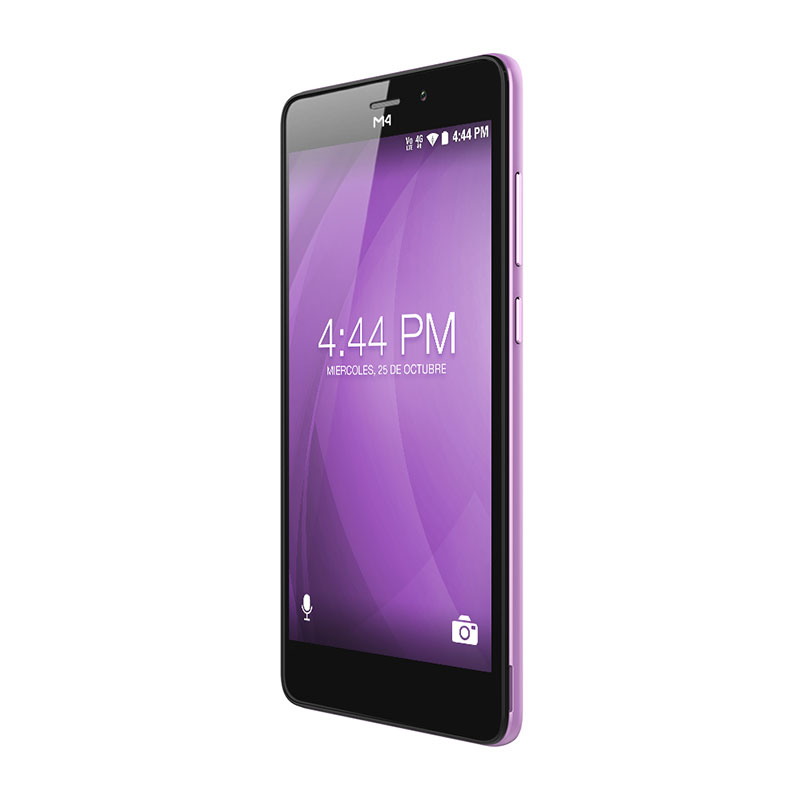 Celular M4TEL LTE SS4455 B2 Color MORADO Telcel más Bumper y audífonos