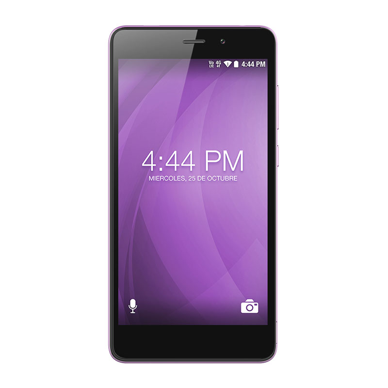 Celular M4TEL LTE SS4455 B2 Color MORADO Telcel más Bumper y audífonos