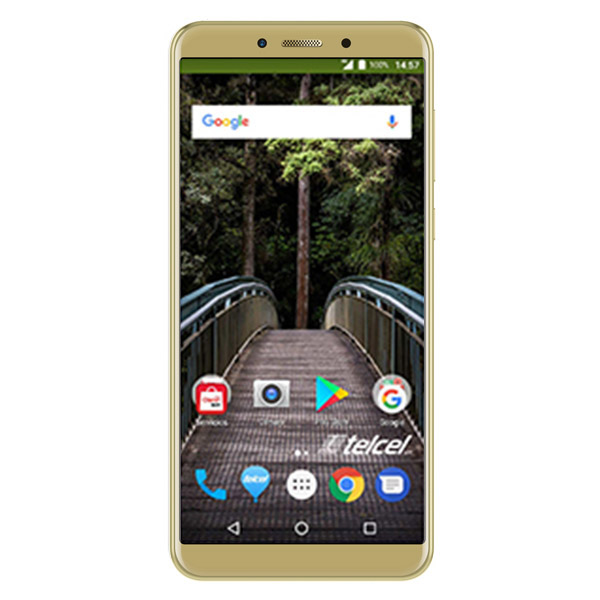 Celular SOLONE LTE E1457 EARTH IRON Color DORADO KIT Telcel más BOCINA BLUETOOTH BLOGY MINI 