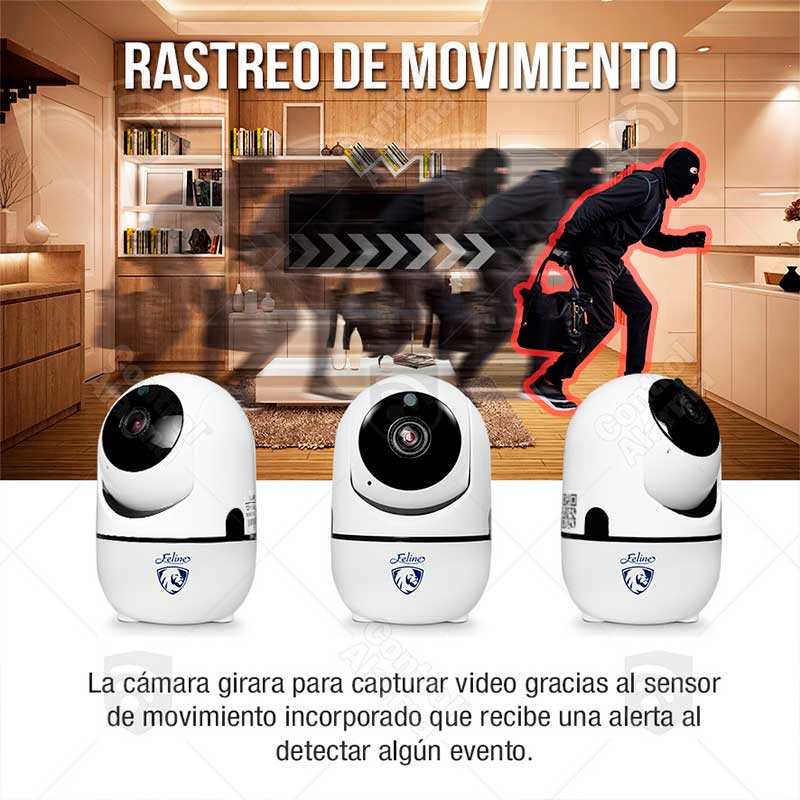 Camara Ip Rastreo Movimiento Wifi App Hd 720 Dvr 128 Gb Auto Tracking Casa Negocio