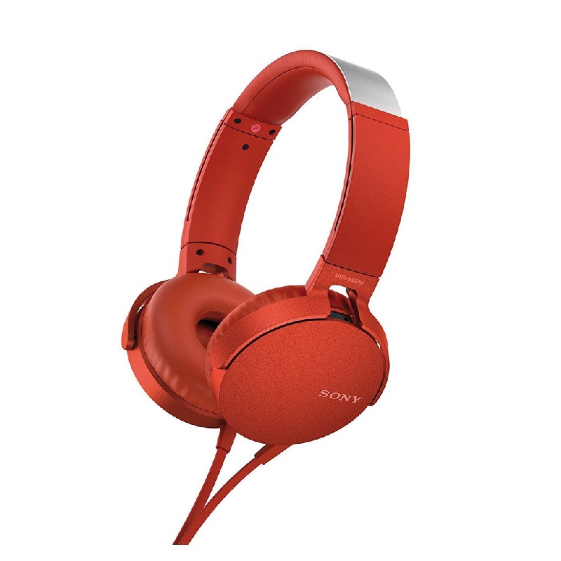 Audífonos Sony Extra BASS Diadema MDR-XB550 Rojos