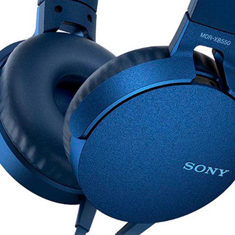 Audífonos Sony Extra BASS Diadema MDR-XB550 Azules