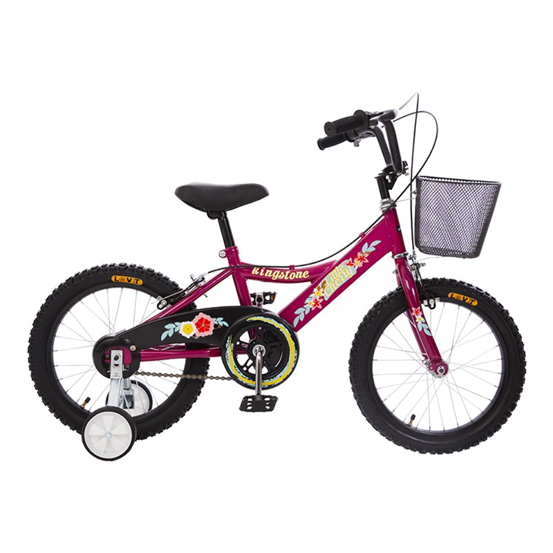 Bicicleta Rodada 20 Kingstone Cherry Girl Premium Niña C/Canasta Fucsia