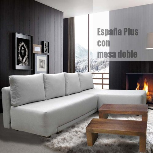 Modular y cama convertible España Plus con Mesa 2 en 1 en madera Maderian //ENTREGA A CDMX Y ZONA METROPOLITANA.