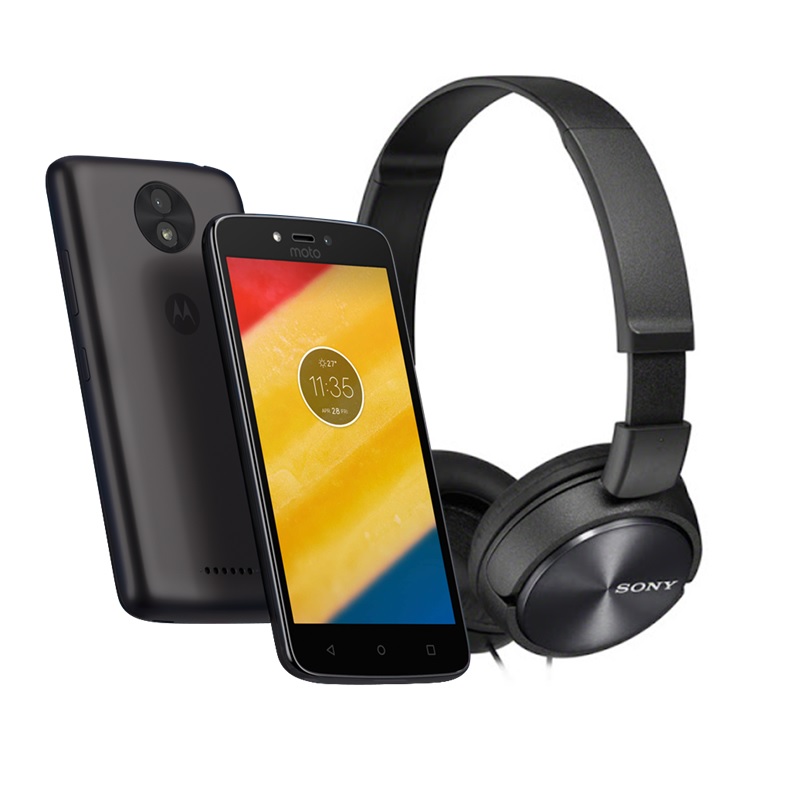 CELULAR MOTOROLA MOTO C XT1750 8GB NEGRO + AUDIFONOS DE REGALO