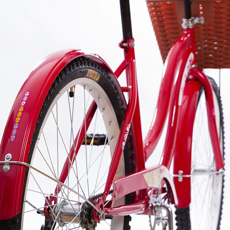 Bicicleta R.26 Kingstone Crussier Premium Dama Rojo