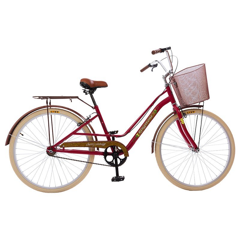 Bicicleta Rodada 26 Kingstone Vintage Premium Para Dama 2018 Rojo