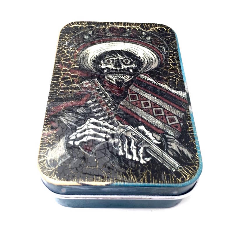 Cajita Multiusos Decorada Artesanalmente Calavera Revolución