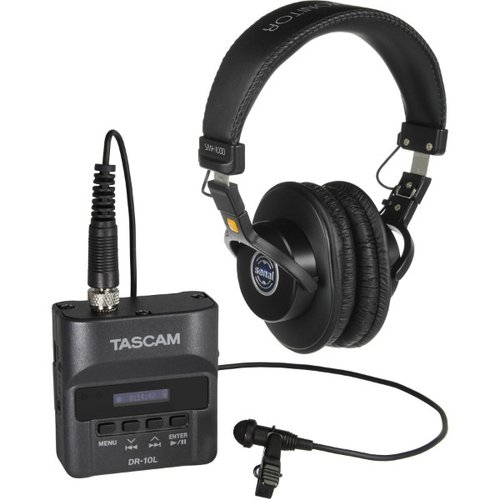 Grabadora voz portatil Tascam DR10L Microfono solapa Negro
