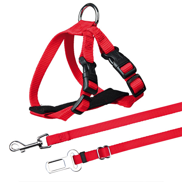 Trixie Arnés-Cinturón De Seguridad Para Coche Gatos, 20-50 Cm, Rojo