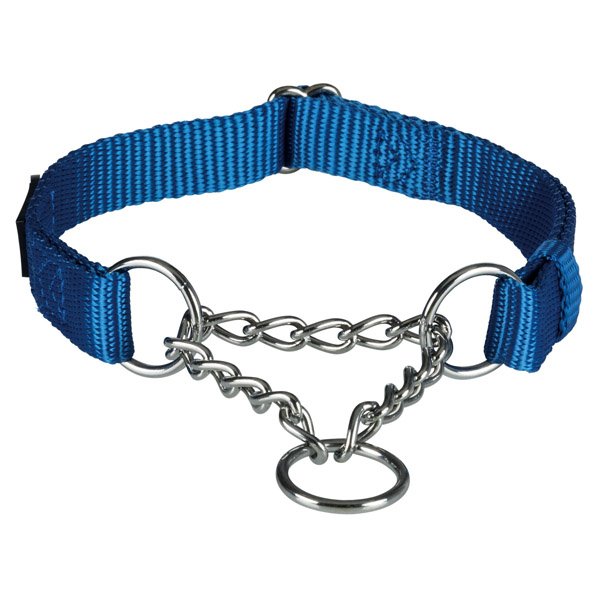 Trixie Collar de Educación Premium Ajustable,  Nylon, L-XL,45-70cm/25mm,Azul