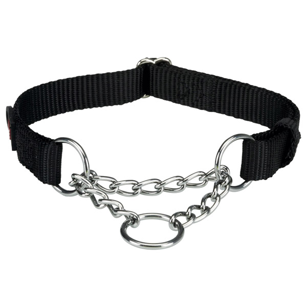 Trixie Collar de Educación Premium, Ajustable Nylon,L-XL,45-70cm/25mm,Negro