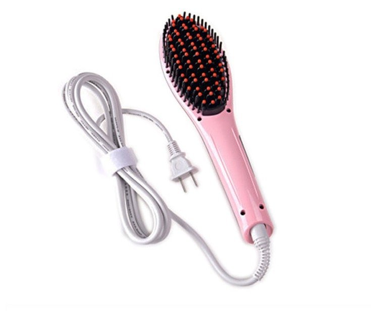 Cepillo Electrico Alaciador Para Cabello Rosa Plancha Flast Hair Straightener BYTESHOP