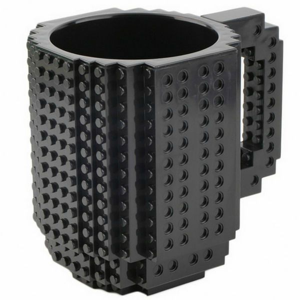 Taza Lego Con Diseño Bloques De Construcción Negra BYTESHOP.